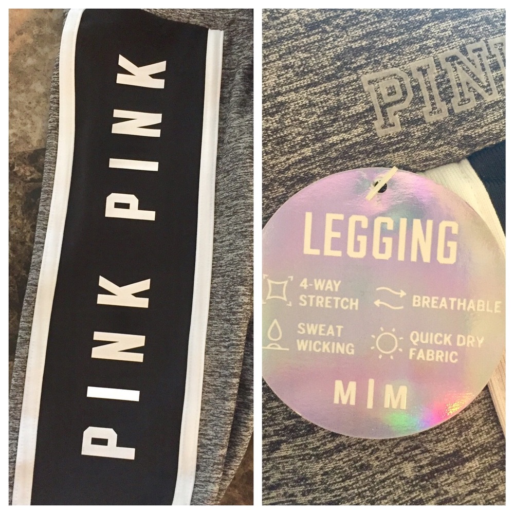 Victoria Secret PINK Gray Ultimate Mesh Legging - Picture 4 of 8