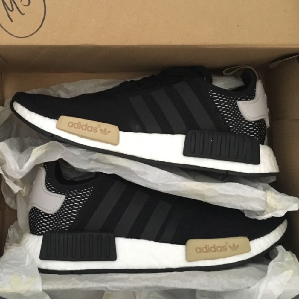 Adidas NMD R1 Nomad Runner Boost Blk Mesh/Pur Ice!