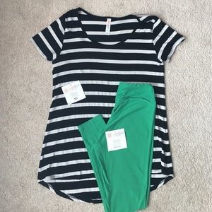Lularoe xs classic t and OS leggings