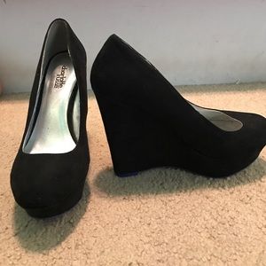 Charlotte Russe - Black Wedges