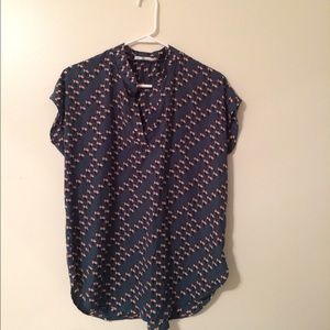 Bird print top