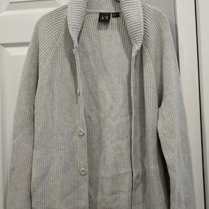 Armani Exchange button up mens sweater sz L