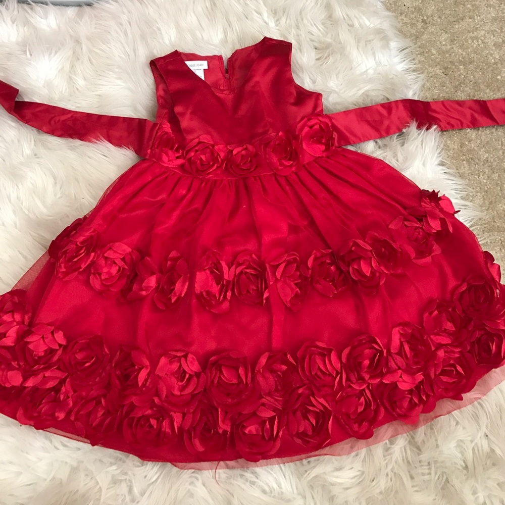 Red formal girls dress