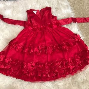 Red formal girls dress