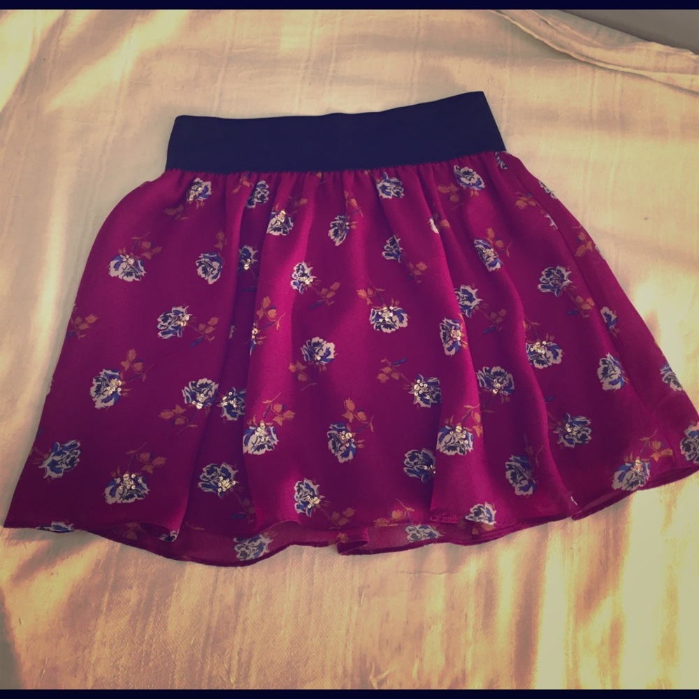Floral print skirt