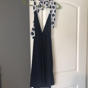 Blue halter dress