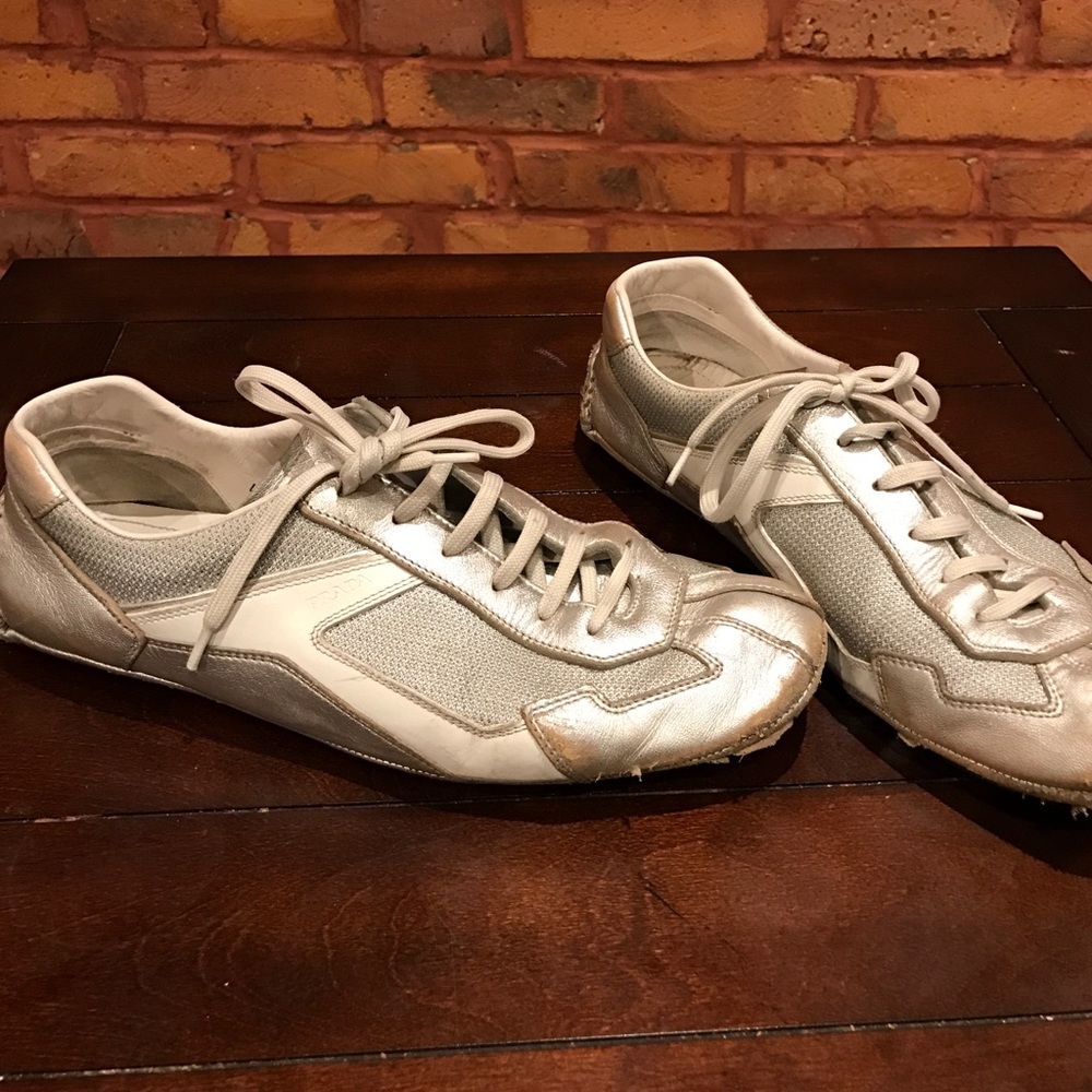 Metallic Prada Sneakers size 9.5
