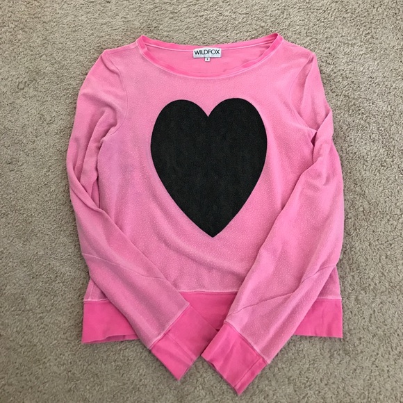 Wildfox Pink/Black Sparkle Heart BBJ Sz S - Picture 1 of 4