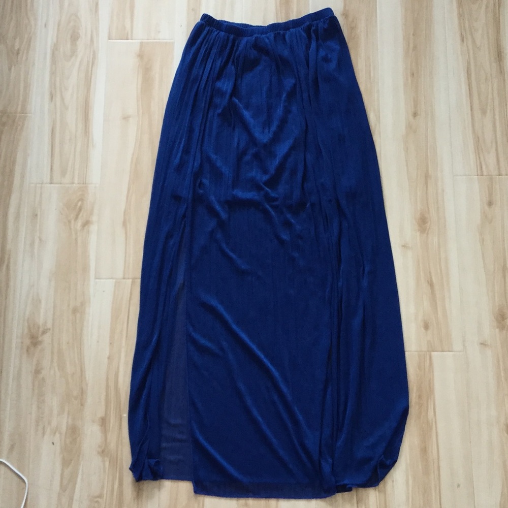 Royal Blue Sheer Mack Skirt