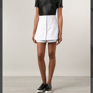 Alexander WangChalkcotton skirt overlay shorts