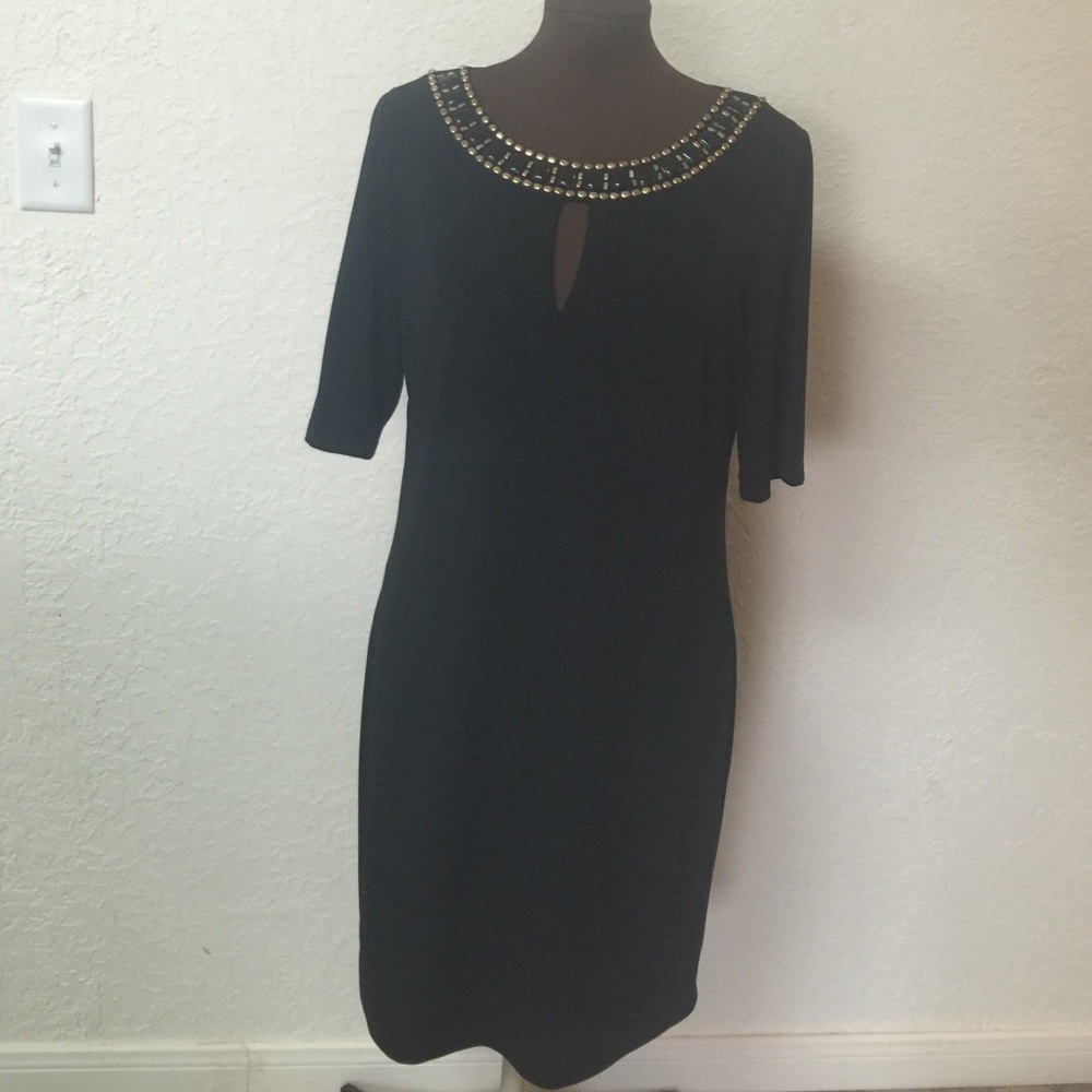 Vince Camuto jewel neck dress