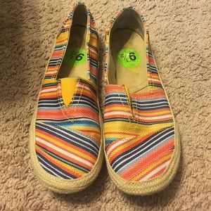 Multi colored flats