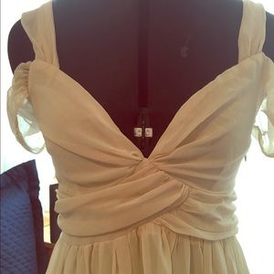 Delicate tan prom dress