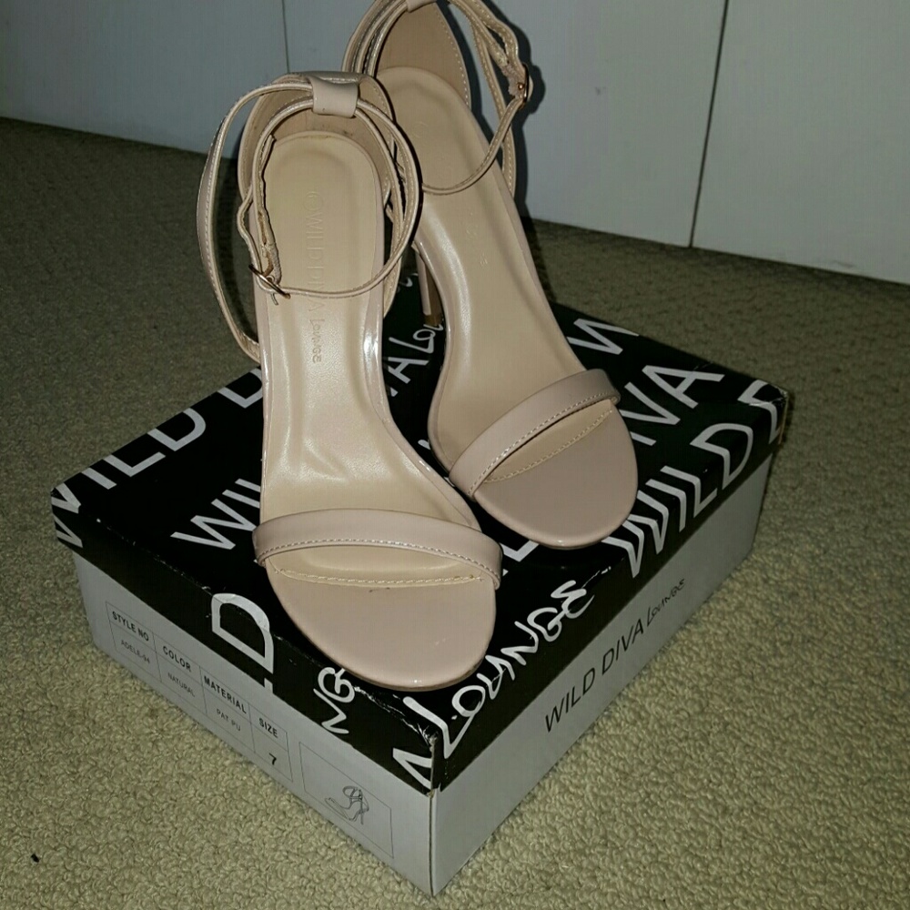 Wild Diva - nude stilettos size 7