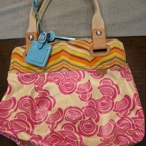 Fossil swirl print satchel