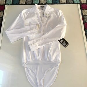 Express fitted button down bodysuit