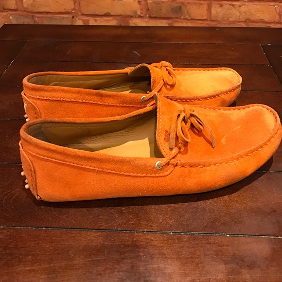 Bobbies Orange Suede Loafers size 9.5