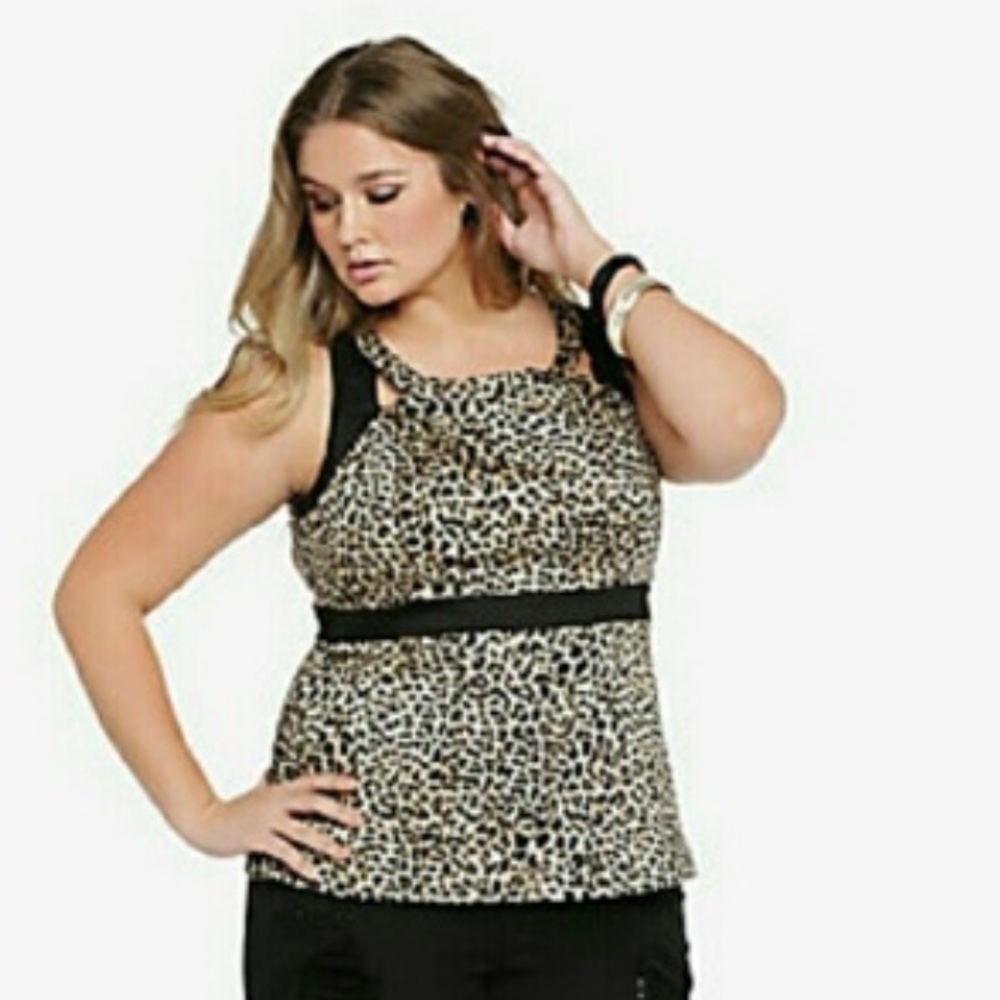 Torrid cutout peplum top