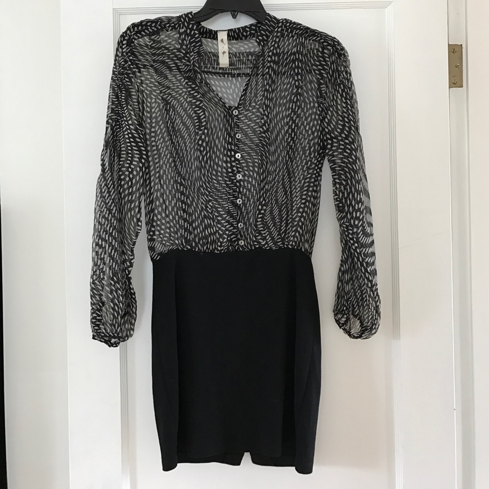 Long sleeve mini dress