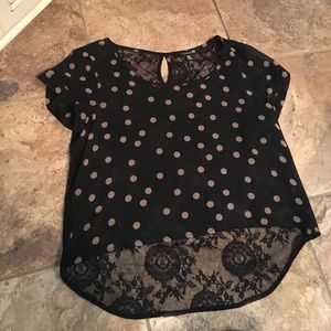 Forever 21 polka dot lace crop top