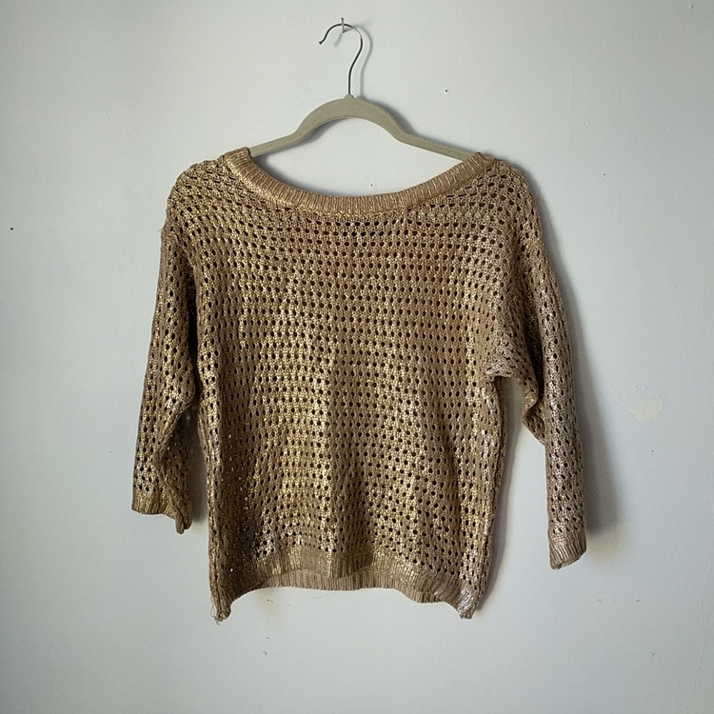 Gold Metallic Sweater
