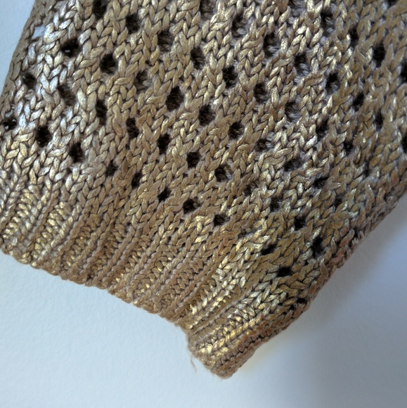 Gold Metallic Sweater - Picture 3 of 3