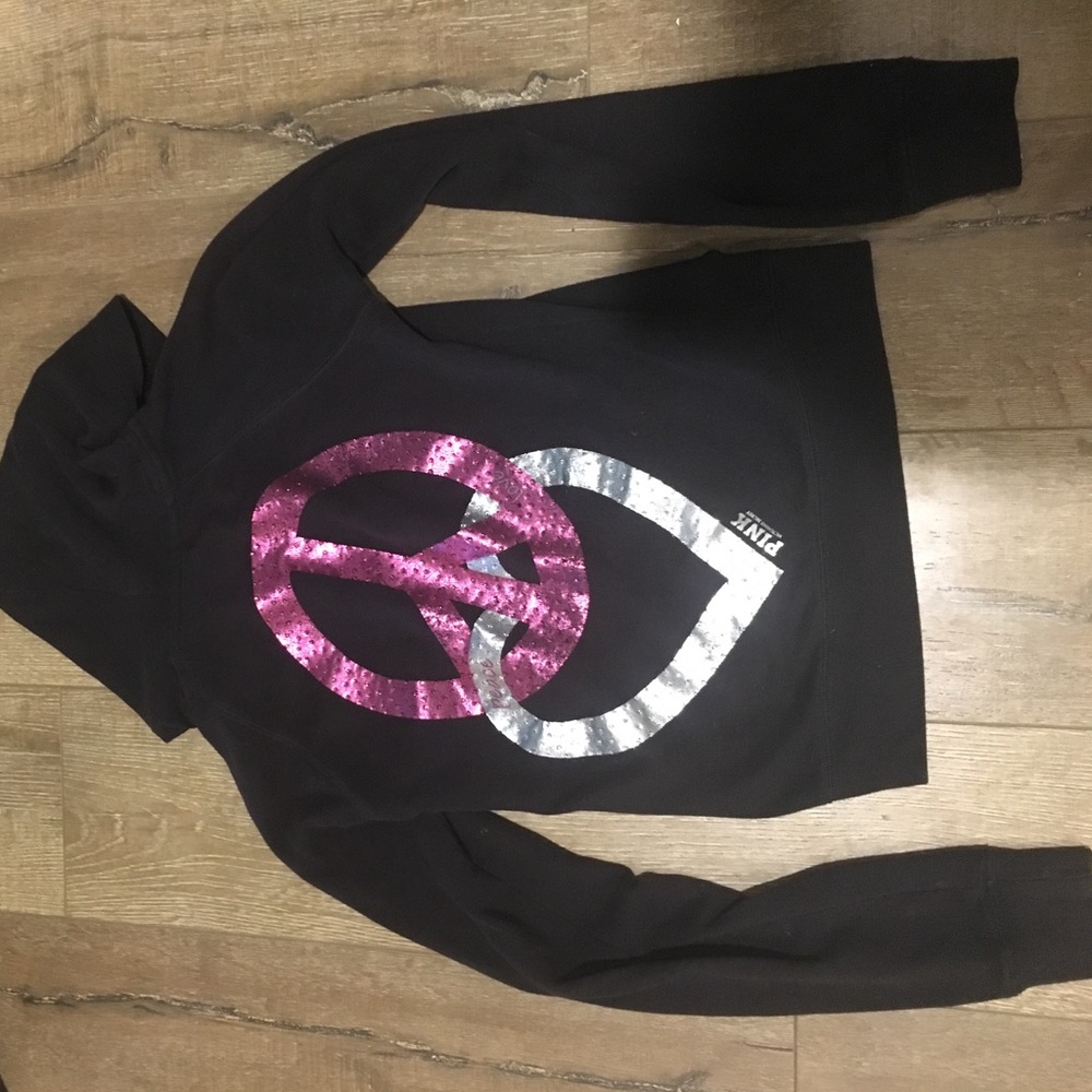 Pink Victoria Secret zip-up hoodie