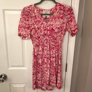 Anthropologie Pink Print dress
