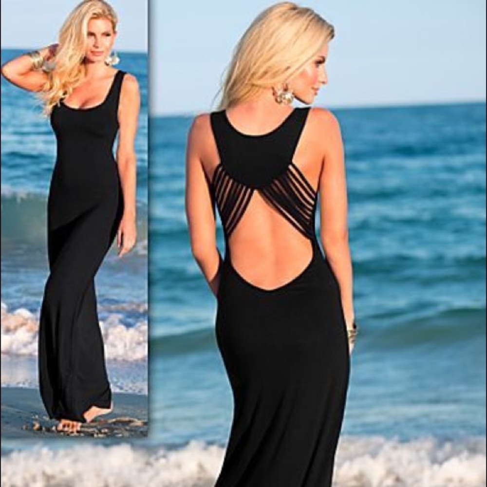 Black maxi dress