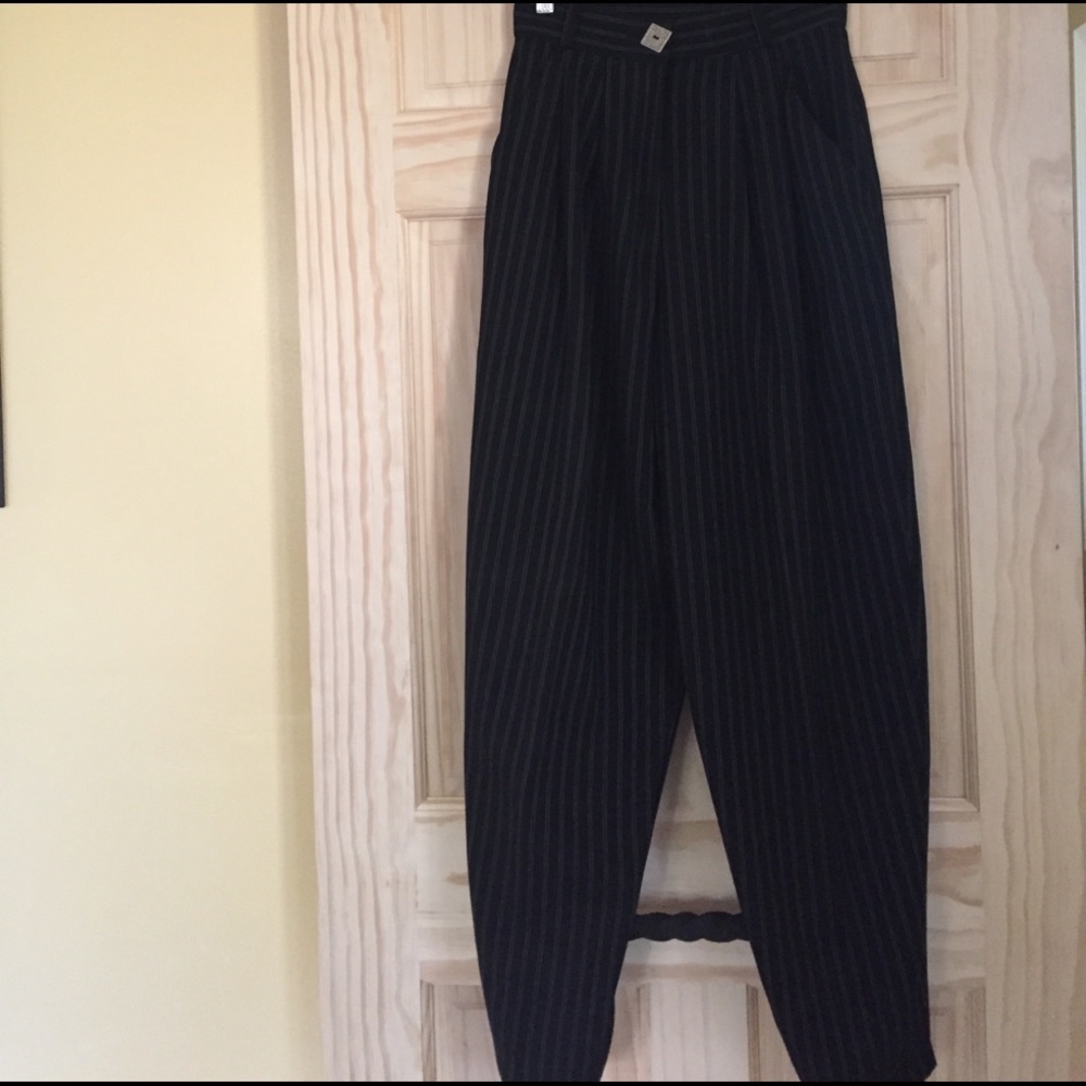Black stripe dress pants