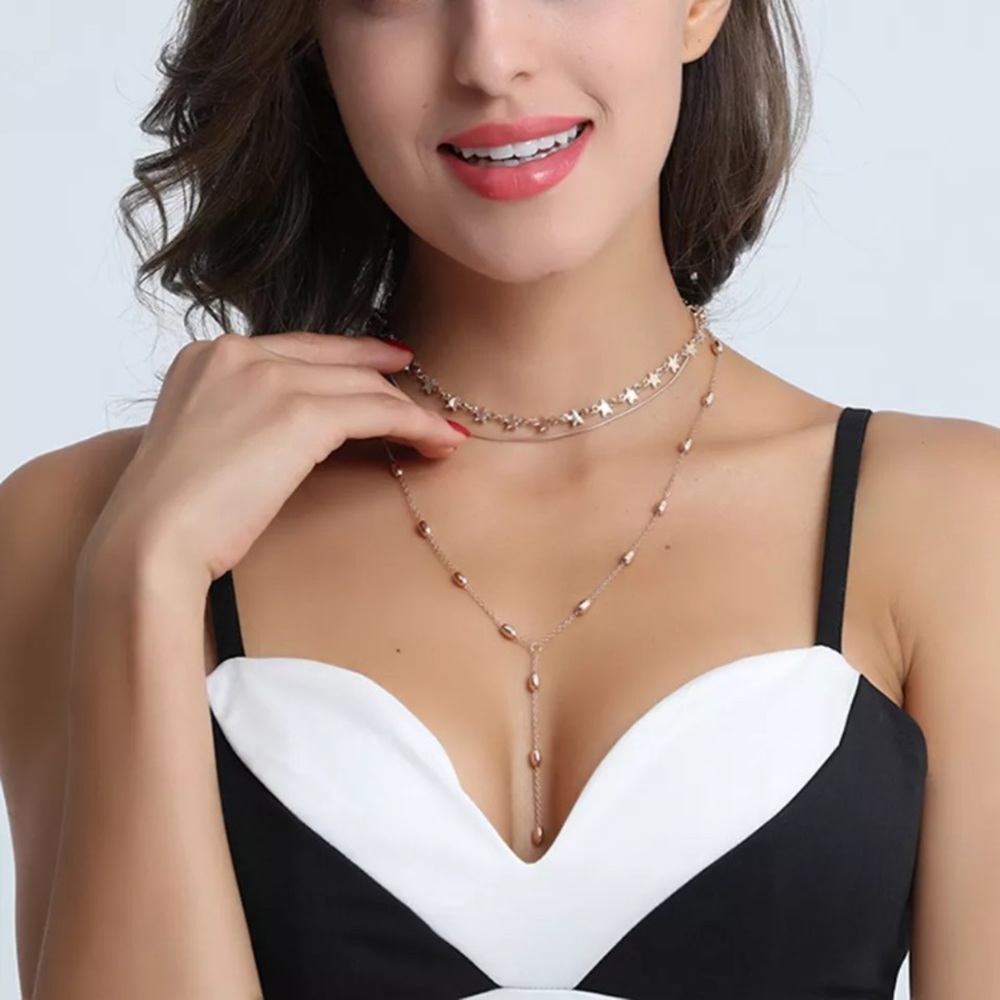 Gorgeous Choker Lariat Gold