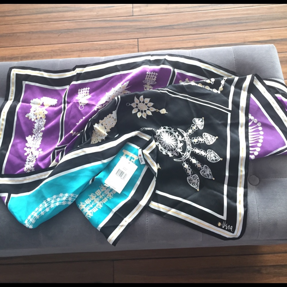 Vena silk scarf