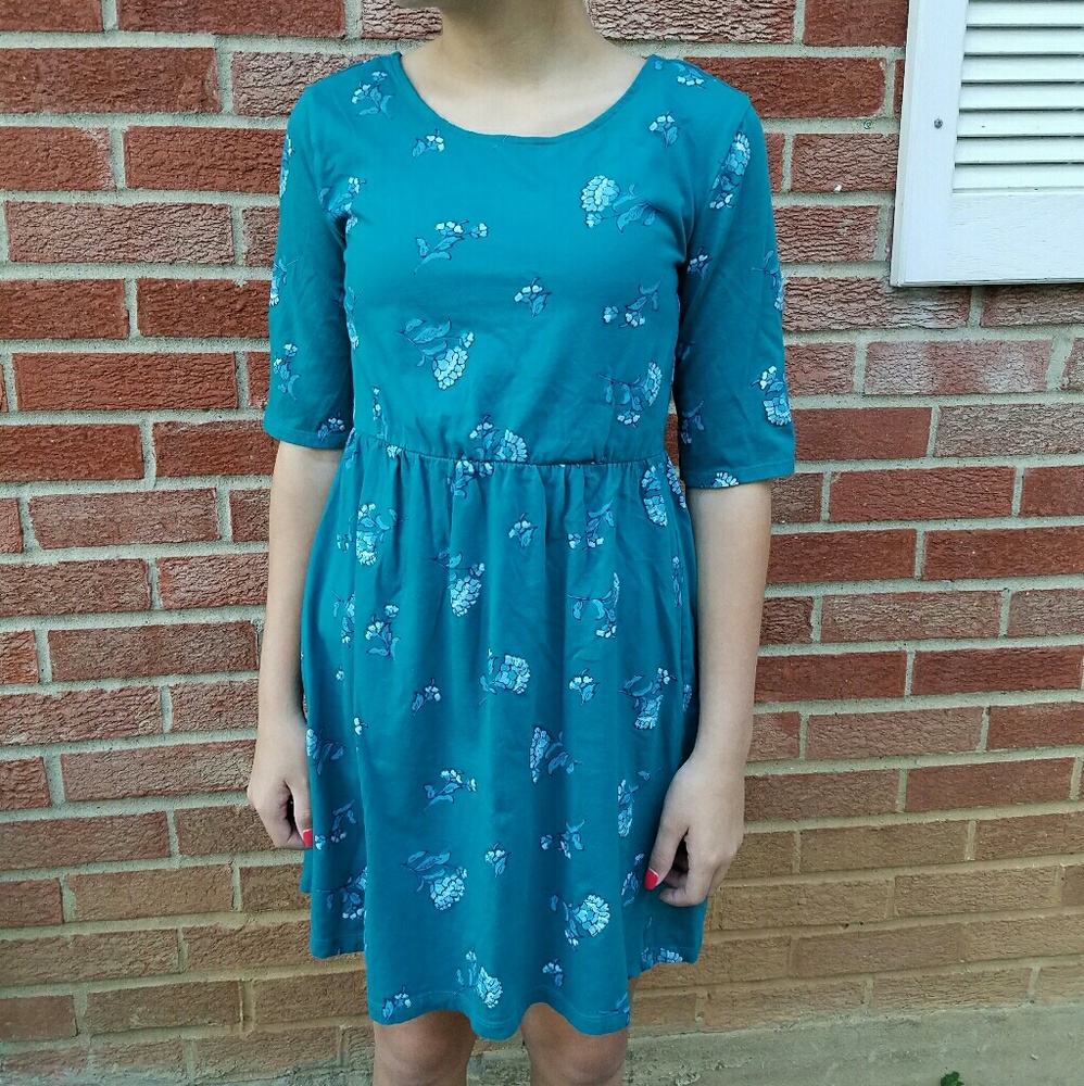 Girls Blue Floral Old Navy Dress Size XL