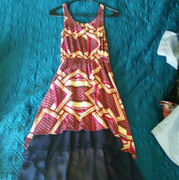 Busy Patterned Summer Dress - Picture 3 of 3