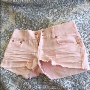 Pale Baby Pink Shorts