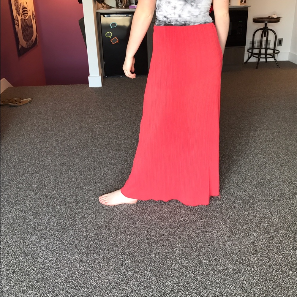 Beautiful bright peachy/orange maxi skirt