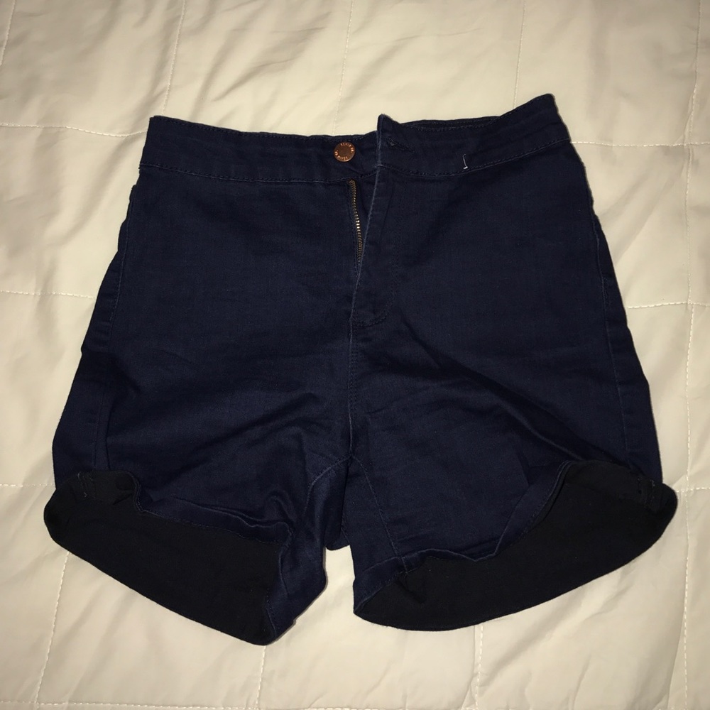 Denim high wasted shorts