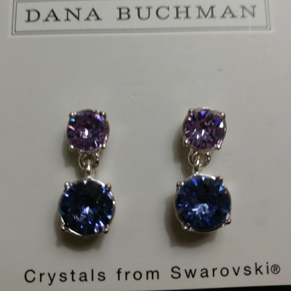 Purple Swarovski Earrings