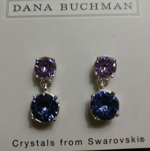 Purple Swarovski Earrings