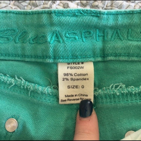 Blue Green Short Shorts - Picture 3 of 3