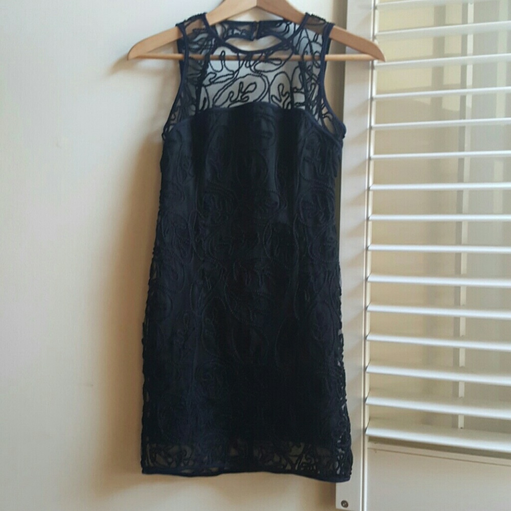 Tobi Black Open Back Mesh Dress - Picture 2 of 3