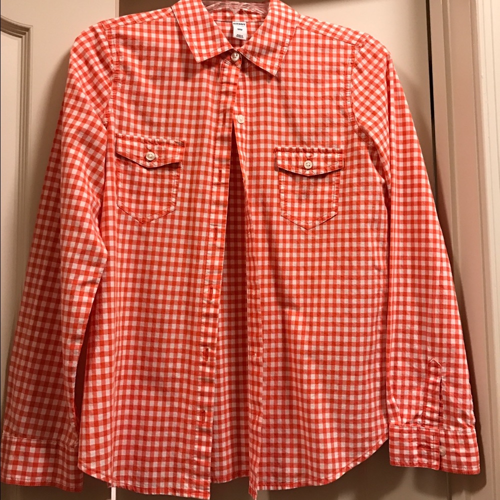Orange Gingham Top - image 2