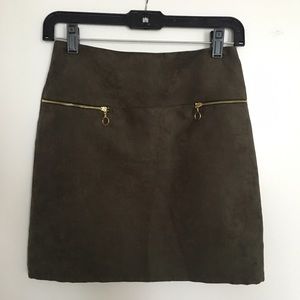Olive Green Mini Skirt