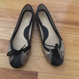 Coach patchwork leather flats