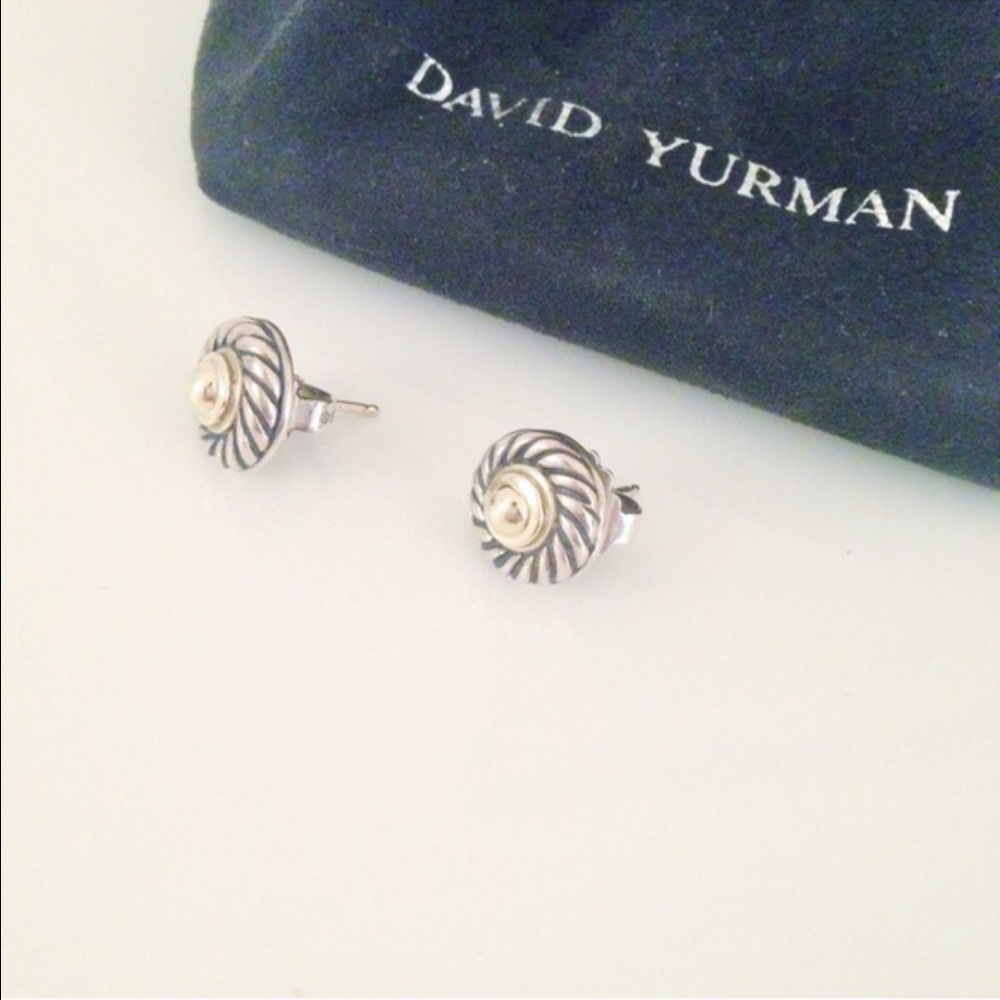 David Yurman Gold Cookie Earrings