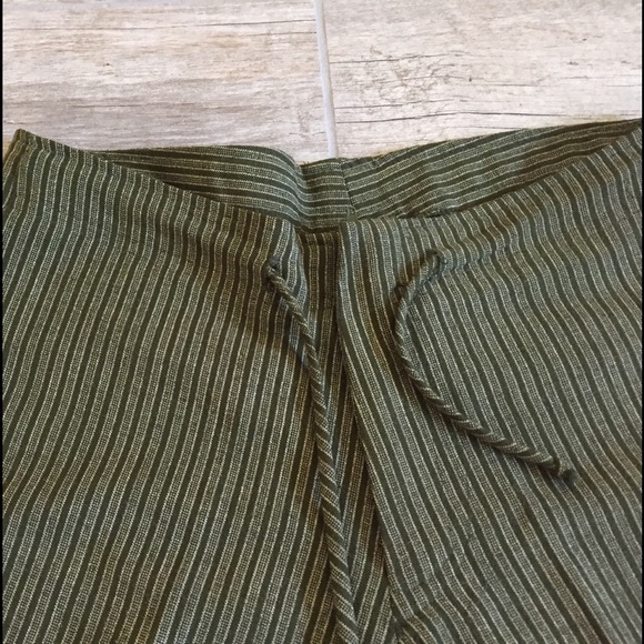 All of green and beige stripe pants - Picture 2 of 3