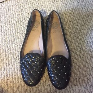 Vince Camuto Black Stud Flats