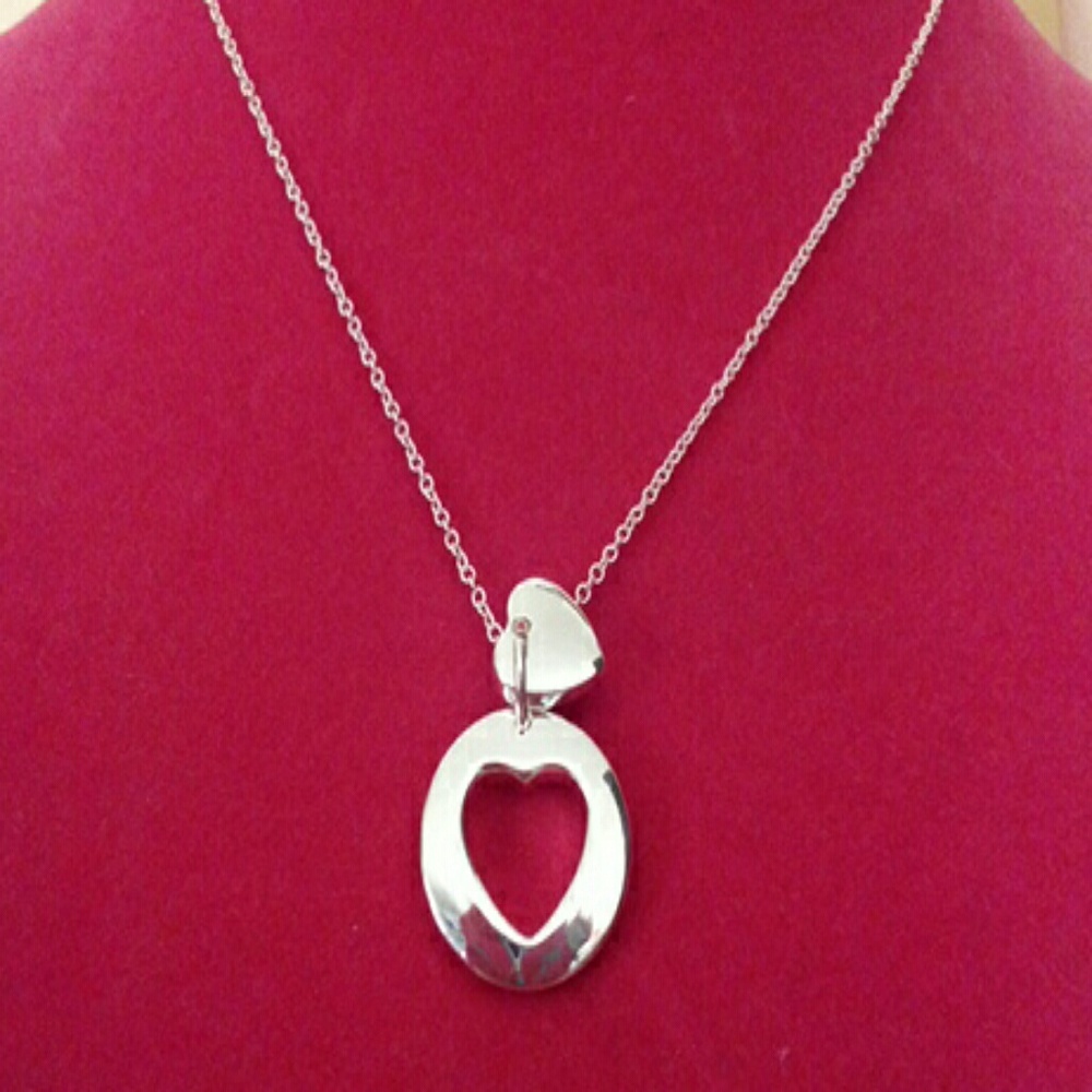 925 Heart on Heart Necklace