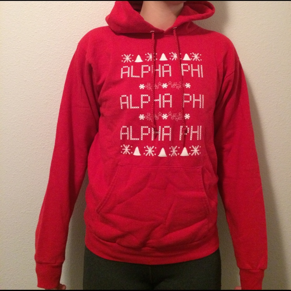 Alpha phi red holiday sweatshirt