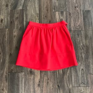 Red mini skirt